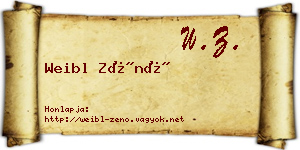 Weibl Zénó névjegykártya